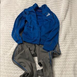 #146 Puma Kids Blue and Gray Joggers